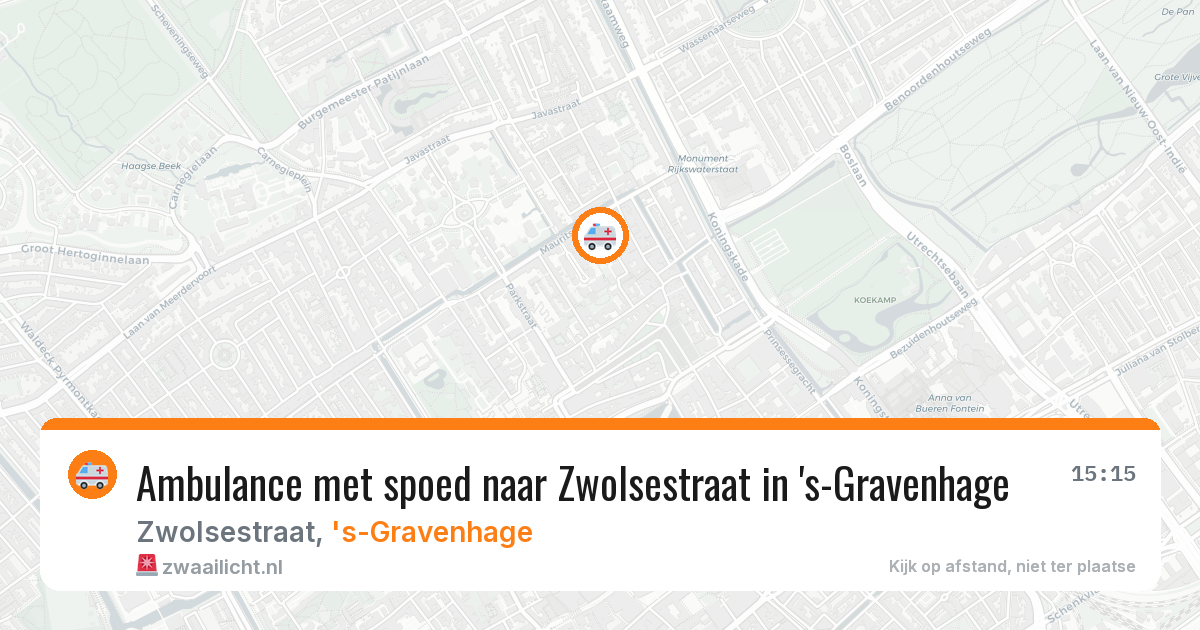 Ambulance met spoed naar Zwolsestraat in 's-Gravenhage — 27 mrt 2026