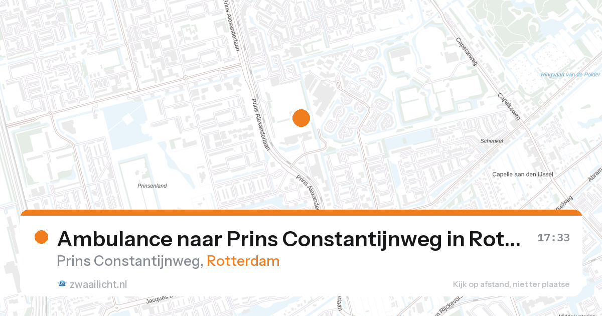 Ambulance naar Prins Constantijnweg in Rotterdam — 28 aug 2026