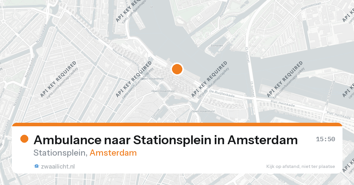 Ambulance naar Stationsplein in Amsterdam — 25 aug 2026