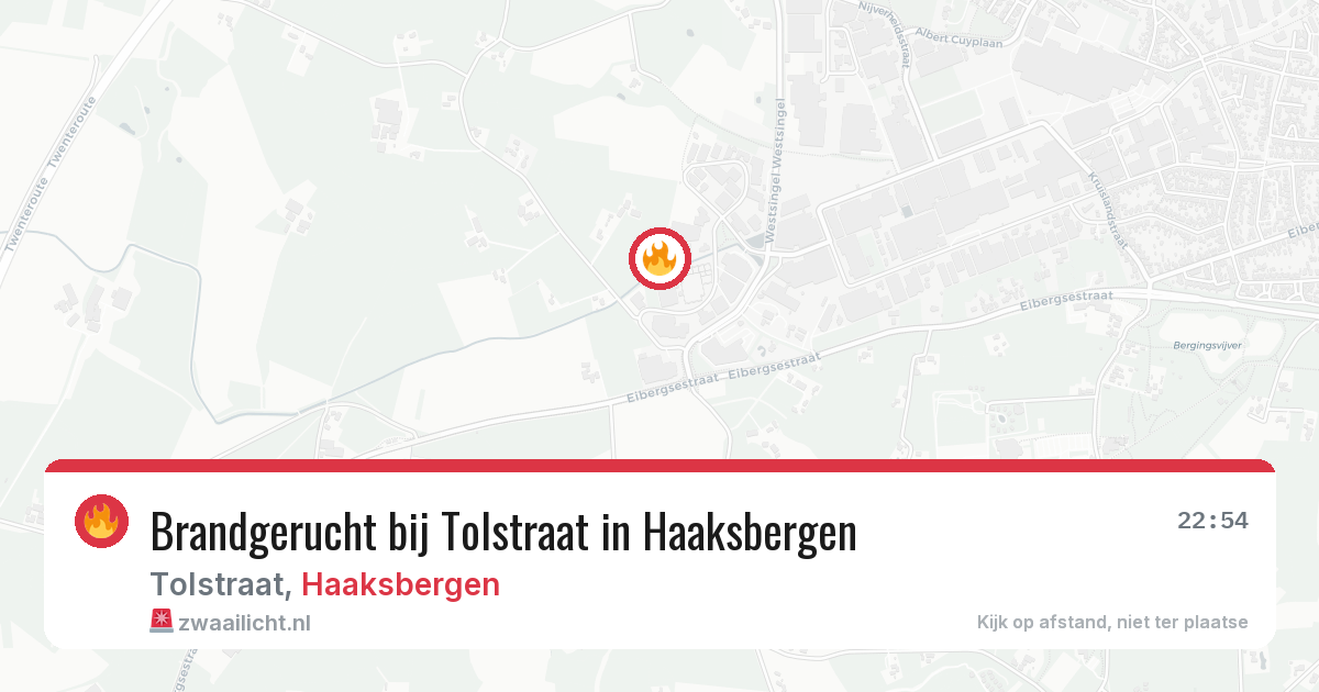 Brandgerucht bij Tolstraat in Haaksbergen — 13 mei 2026