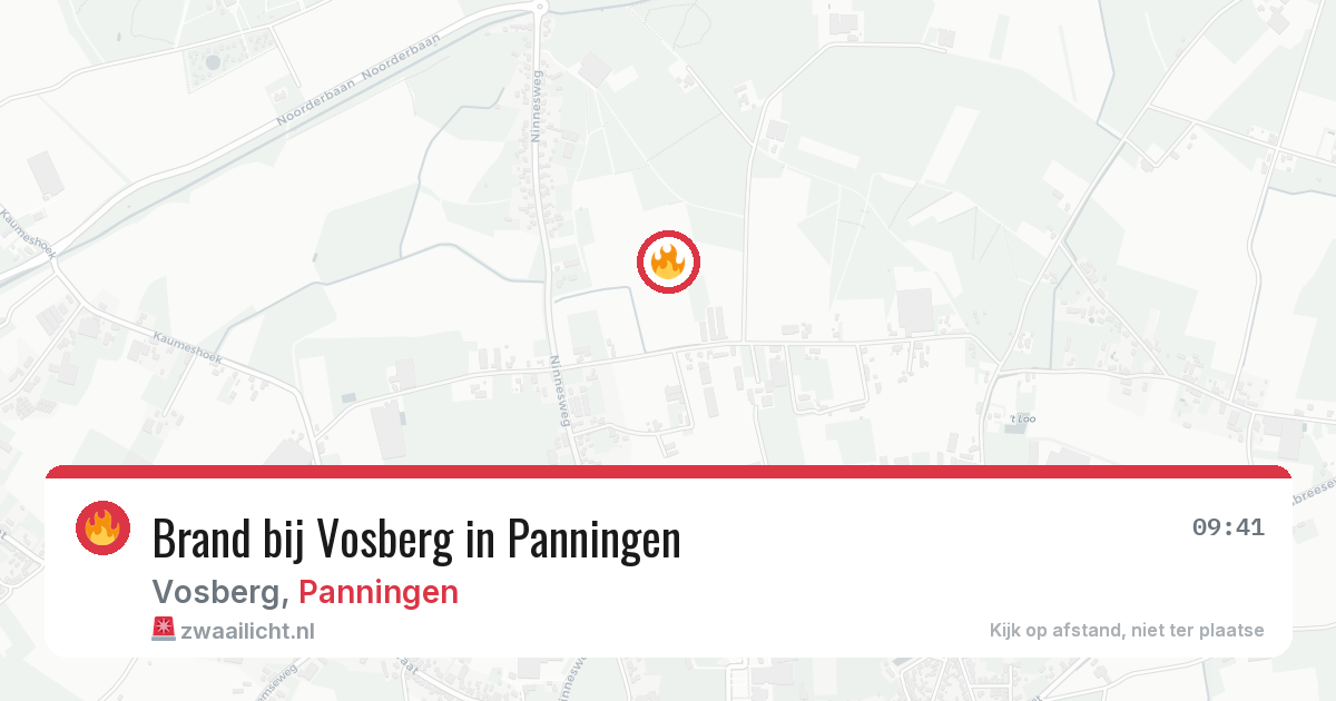 Brand bij Vosberg in Panningen — 17 mei 2026