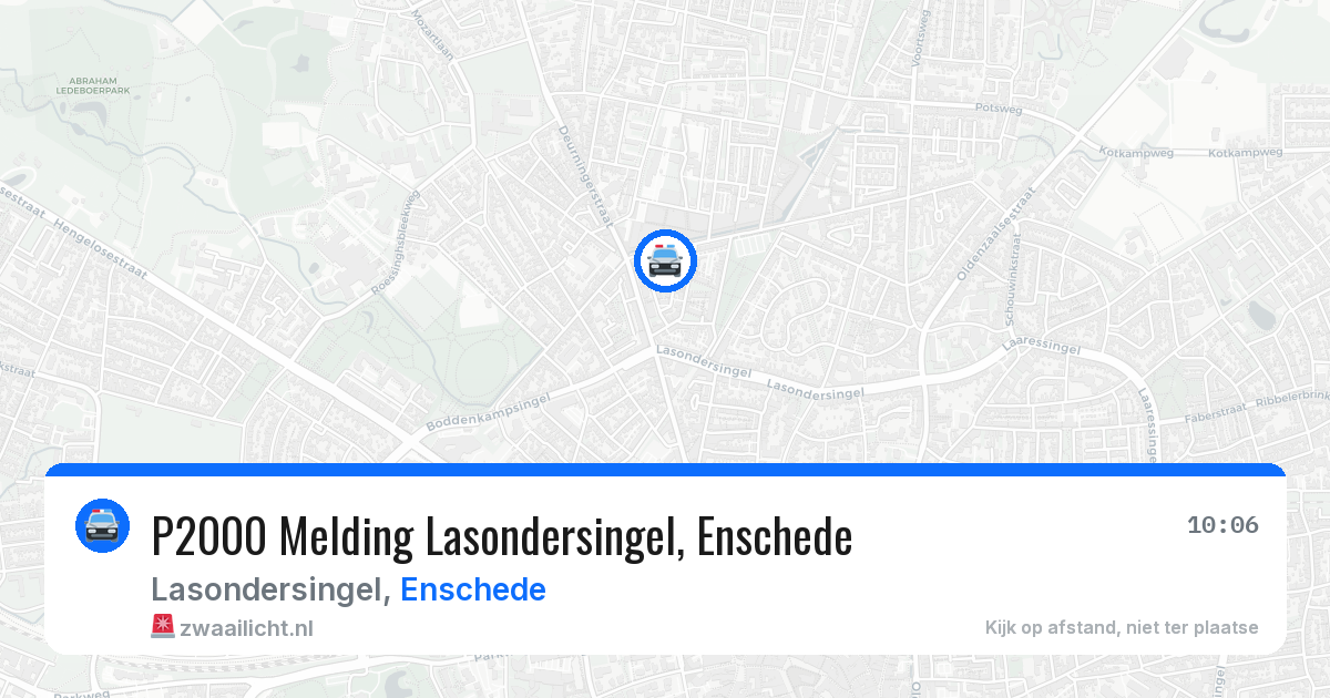 P2000 Melding Lasondersingel, Enschede — 16 jun 2026