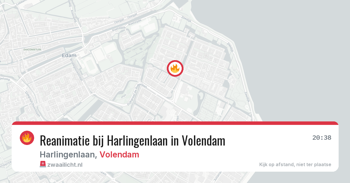 Reanimatie bij Harlingenlaan in Volendam — 26 jun 2026