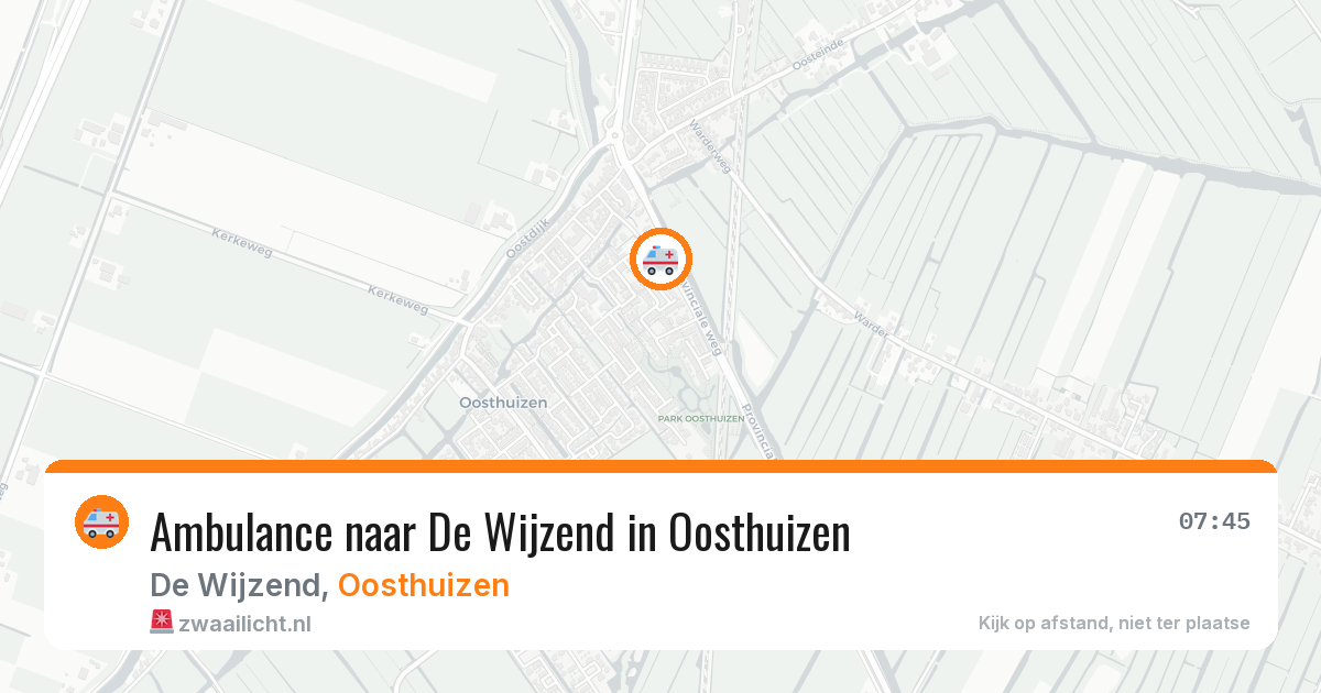Ambulance naar De Wijzend in Oosthuizen — 6 aug 2026