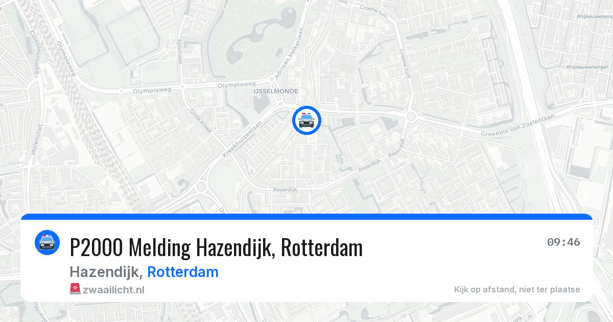 P2000 Melding Hazendijk, Rotterdam — 26 mei 2026