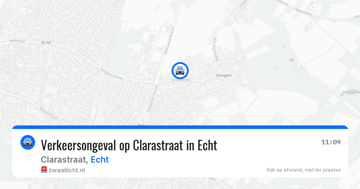 Verkeersongeval op Clarastraat in Echt — 11 mrt 2026