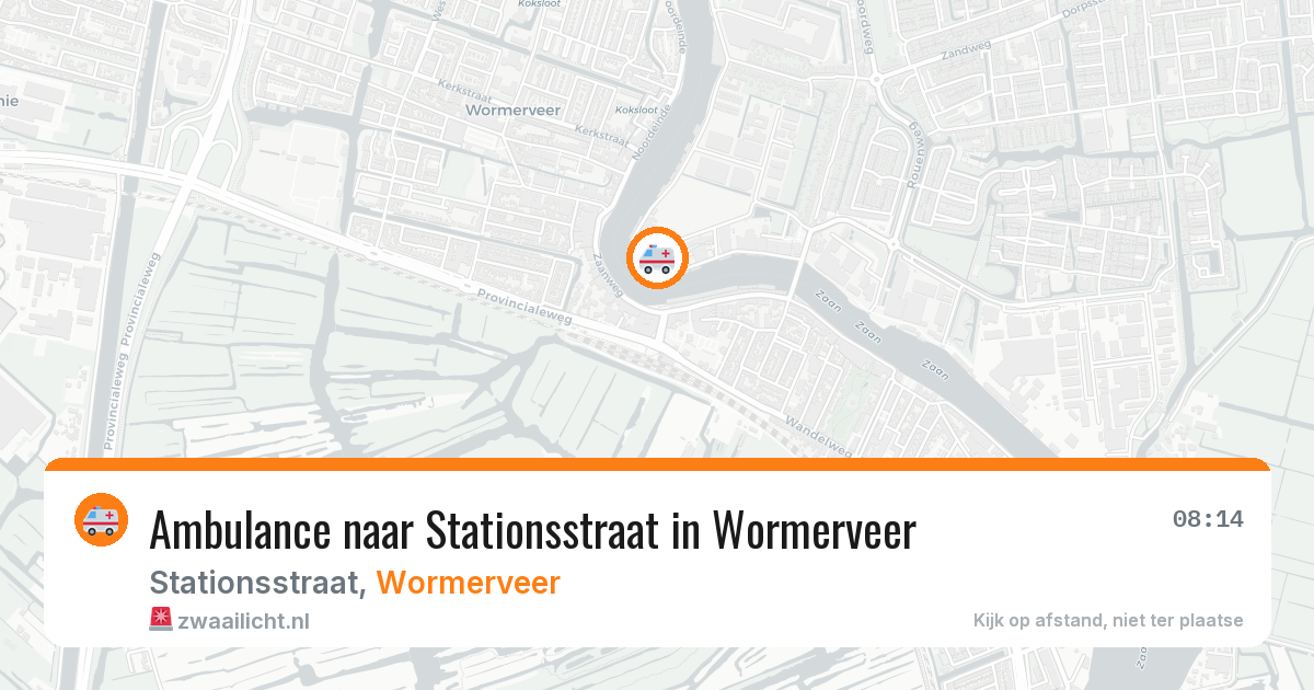 Ambulance naar Stationsstraat in Wormerveer — 8 aug 2026