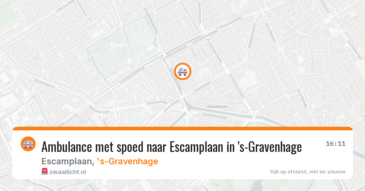 Ambulance met spoed naar Escamplaan in 's-Gravenhage — 28 mei 2026