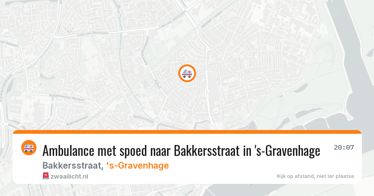 Ambulance met spoed naar Bakkersstraat in 's-Gravenhage — 3 apr 2026