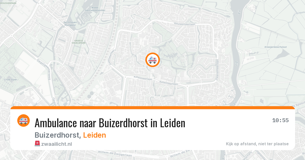 Ambulance naar Buizerdhorst in Leiden — 24 jun 2026