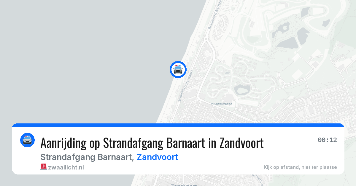 Aanrijding op Strandafgang Barnaart in Zandvoort — 27 apr 2026