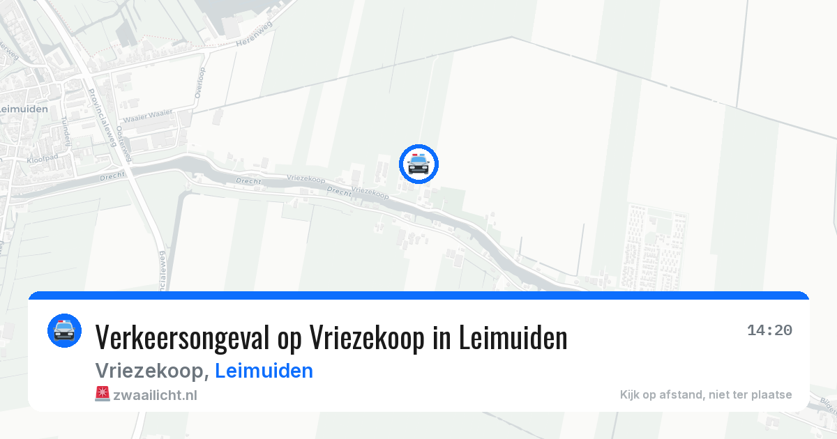Verkeersongeval op Vriezekoop in Leimuiden — 25 apr 2026