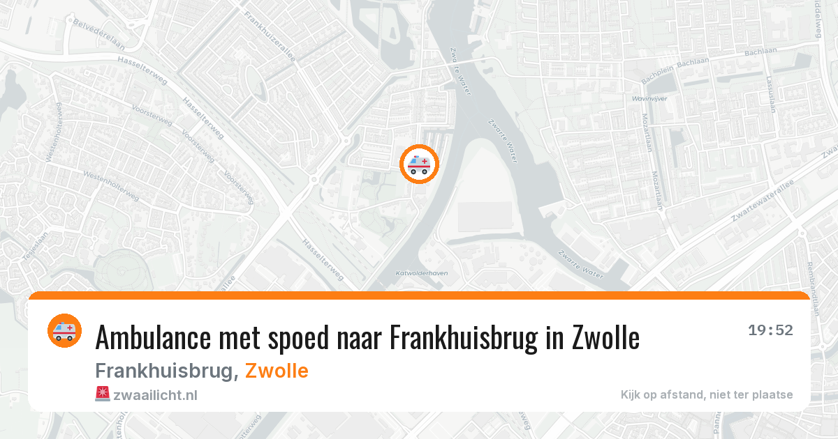 Ambulance met spoed naar Frankhuisbrug in Zwolle — 1 jul 2026