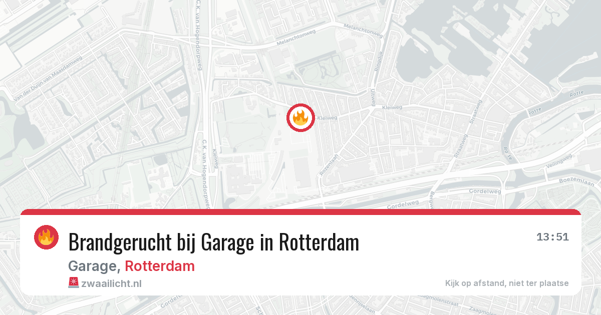 Brandgerucht bij Garage in Rotterdam — 23 jun 2026