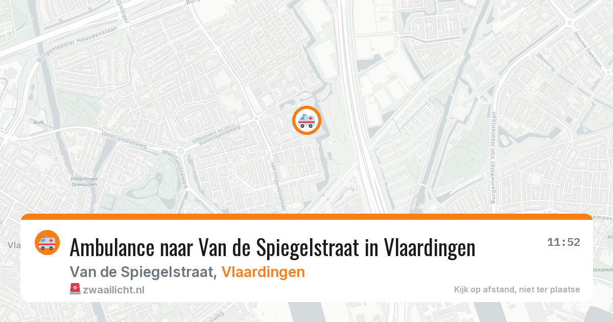 Ambulance naar Van de Spiegelstraat in Vlaardingen — 23 jun 2026