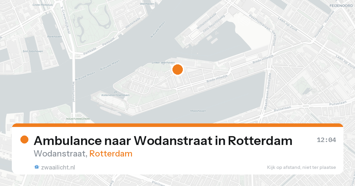 Ambulance naar Wodanstraat in Rotterdam — 24 aug 2026