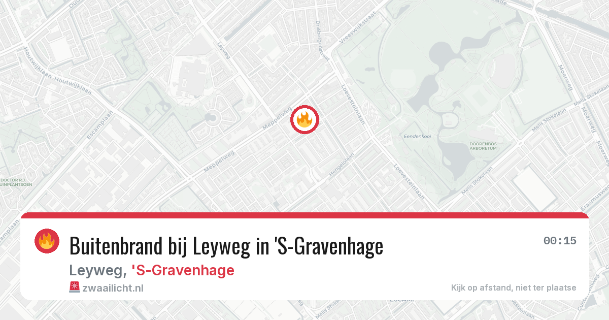 Buitenbrand bij Leyweg in 'S-Gravenhage — 10 aug 2026