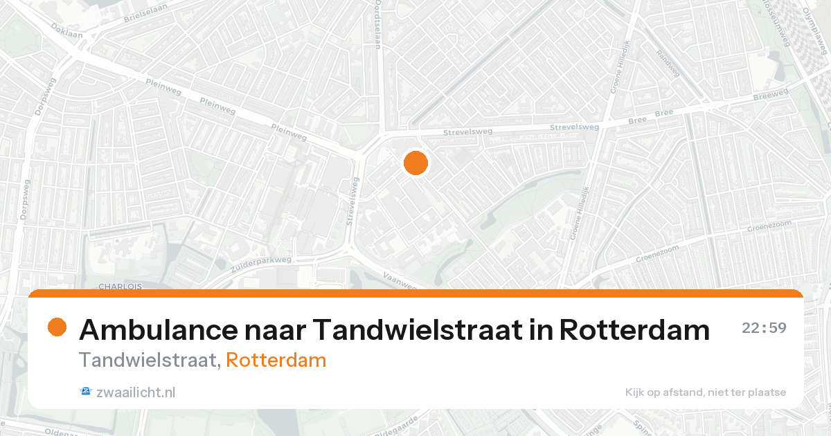 Ambulance naar Tandwielstraat in Rotterdam — 23 aug 2026