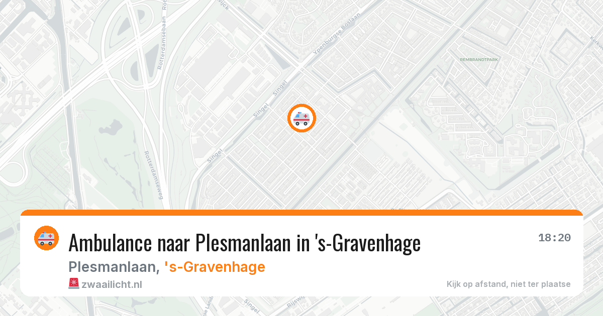 Ambulance naar Plesmanlaan in 's-Gravenhage — 17 jul 2026