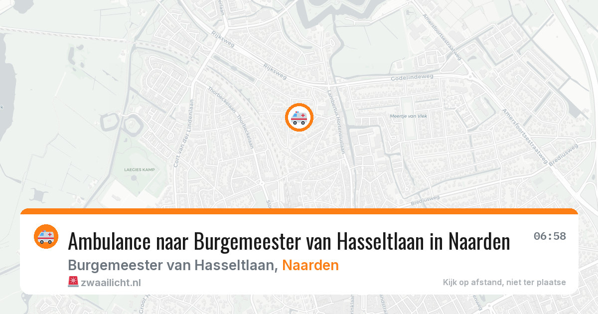 Ambulance naar Burgemeester van Hasseltlaan in Naarden — 11 apr 2026