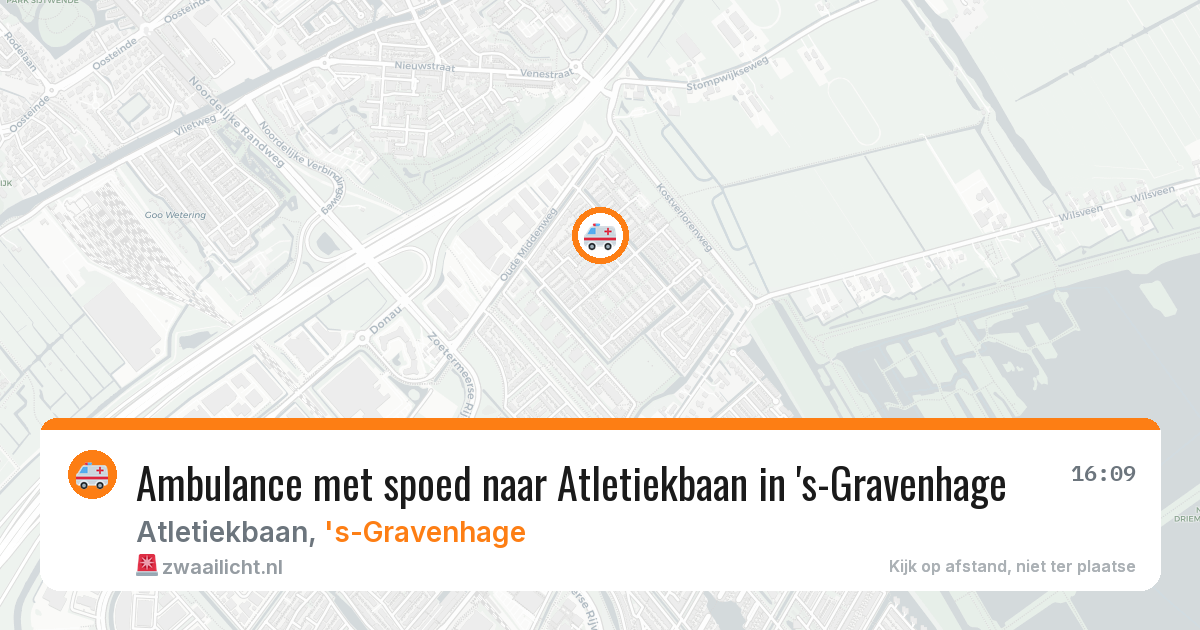 Ambulance met spoed naar Atletiekbaan in 's-Gravenhage — 24 jul 2026