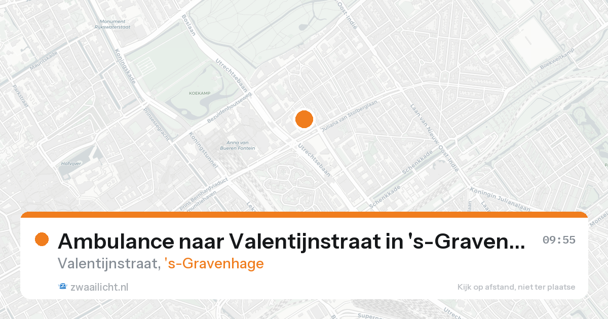 Ambulance naar Valentijnstraat in 's-Gravenhage — 19 aug 2026