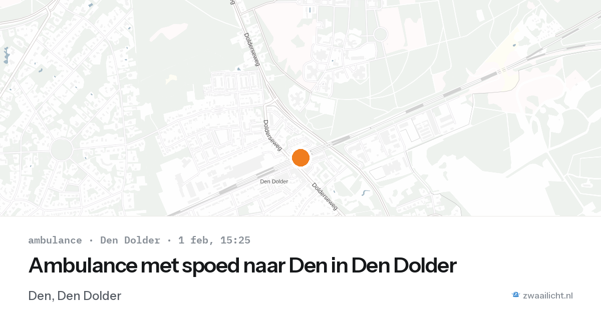 Ambulance met spoed naar Den in Den Dolder — 1 feb 2026