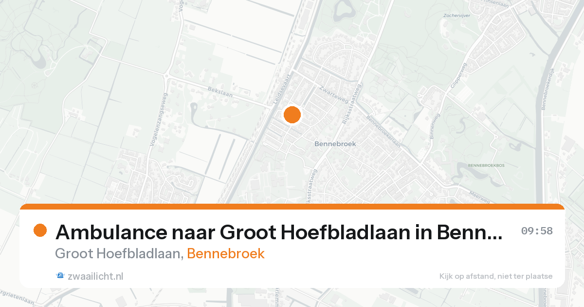 Ambulance naar Groot Hoefbladlaan in Bennebroek — 17 aug 2026