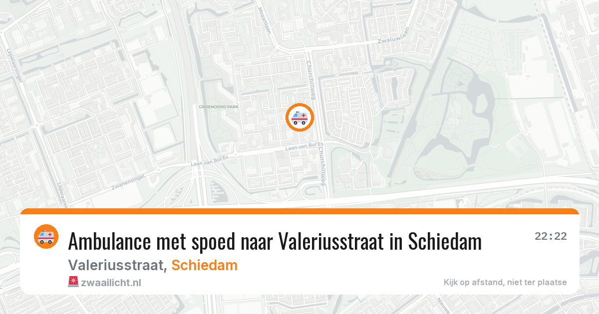 Ambulance met spoed naar Valeriusstraat in Schiedam — 30 jul 2026