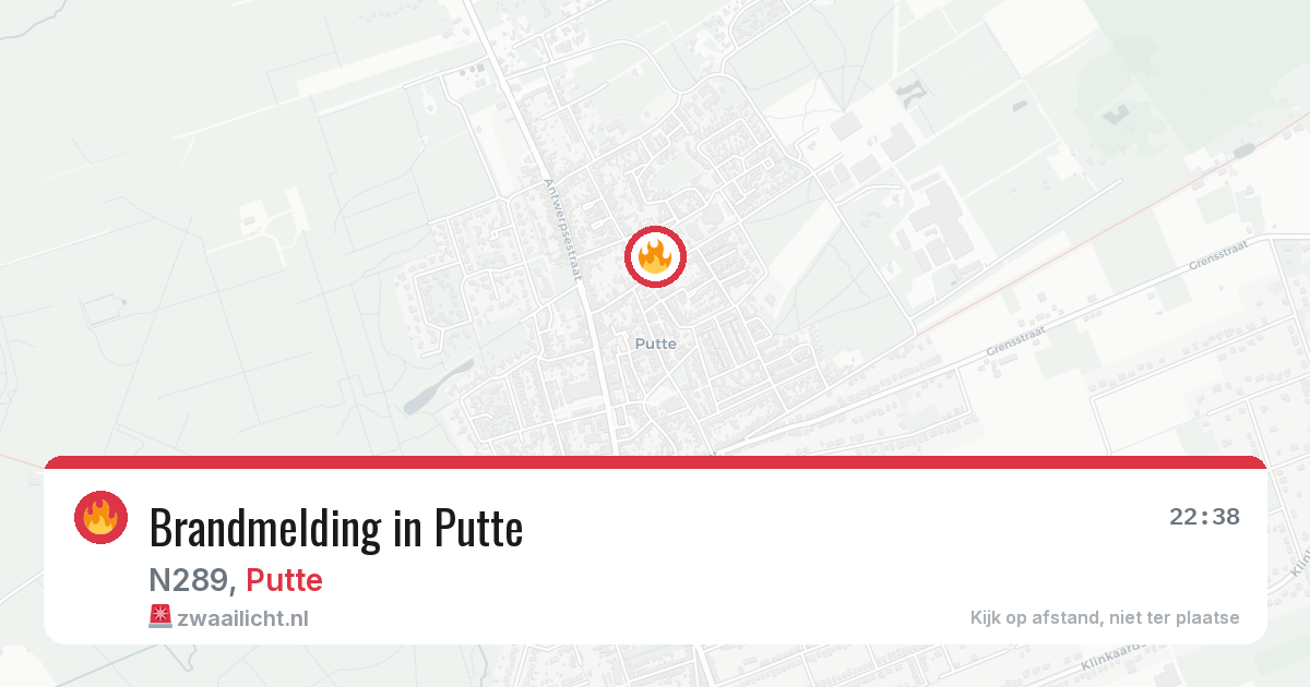 Brandmelding in Putte — 3 mei 2026