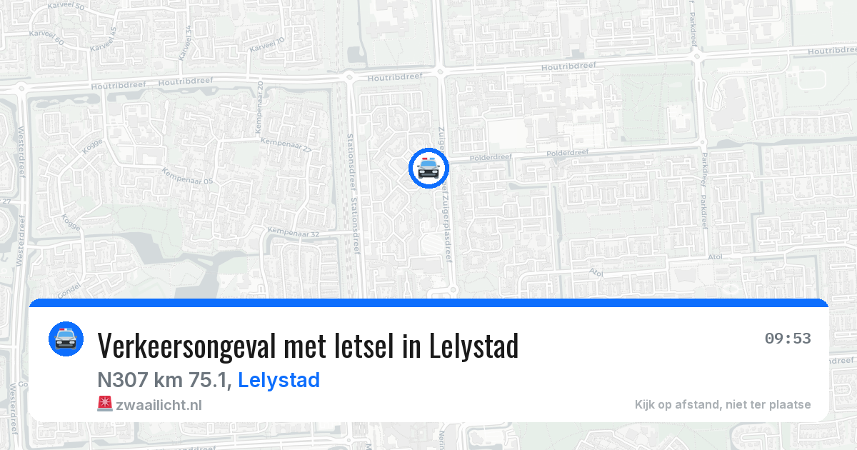 Verkeersongeval met letsel in Lelystad — 11 apr 2026
