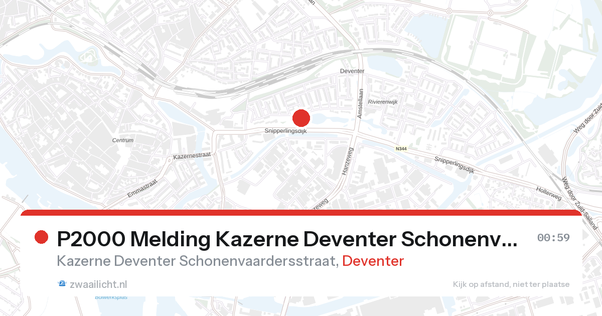 P2000 Melding Kazerne Deventer Schonenvaardersstraat, Deventer — 6 feb 2026