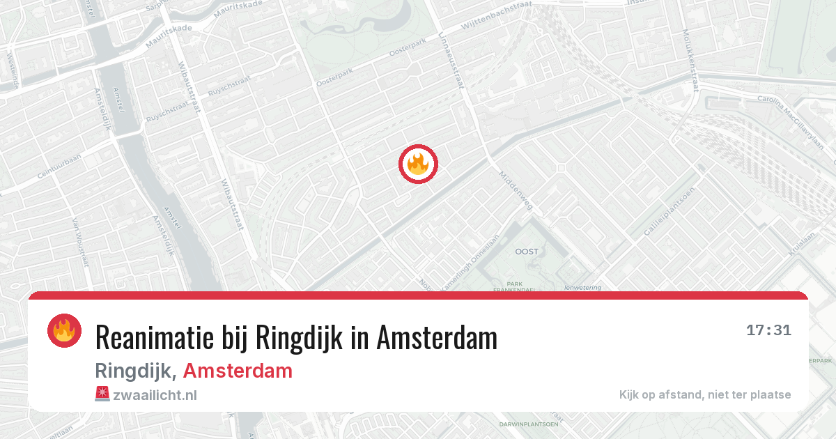 Reanimatie bij Ringdijk in Amsterdam — 7 aug 2026