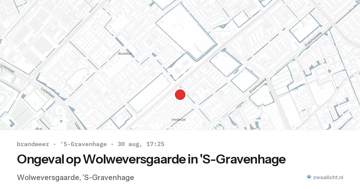 Ongeval op Wolweversgaarde in 'S-Gravenhage — 30 aug 2026