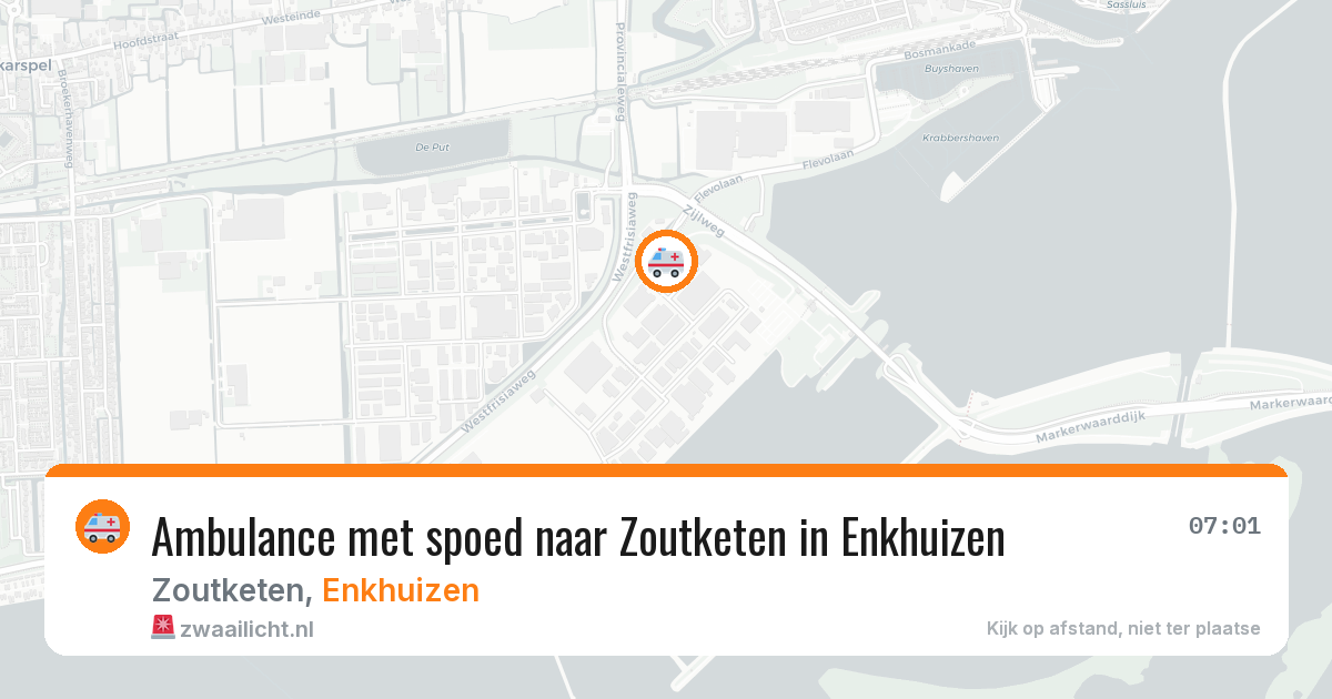 Ambulance met spoed naar Zoutketen in Enkhuizen — 22 jun 2026