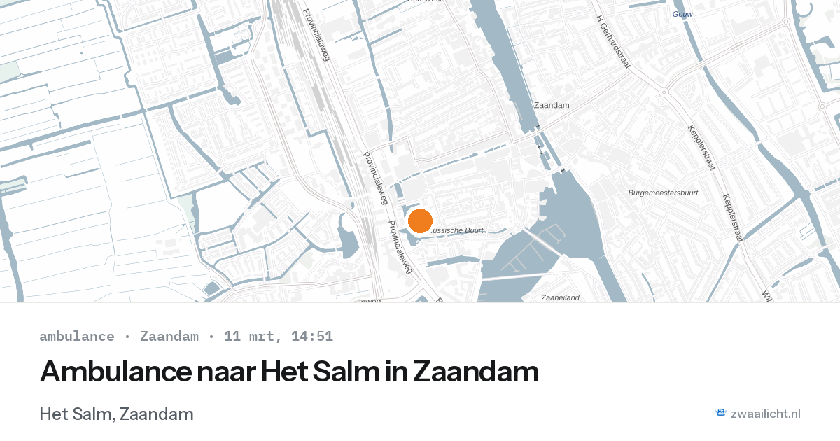 Ambulance naar Het Salm in Zaandam — 11 mrt 2026