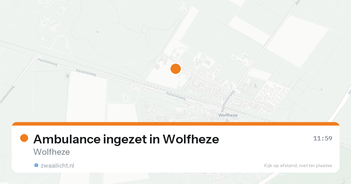 Ambulance ingezet in Wolfheze — 17 aug 2026