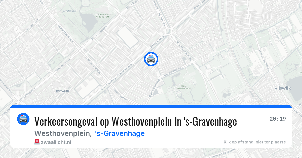 Verkeersongeval op Westhovenplein in 's-Gravenhage — 24 jun 2026