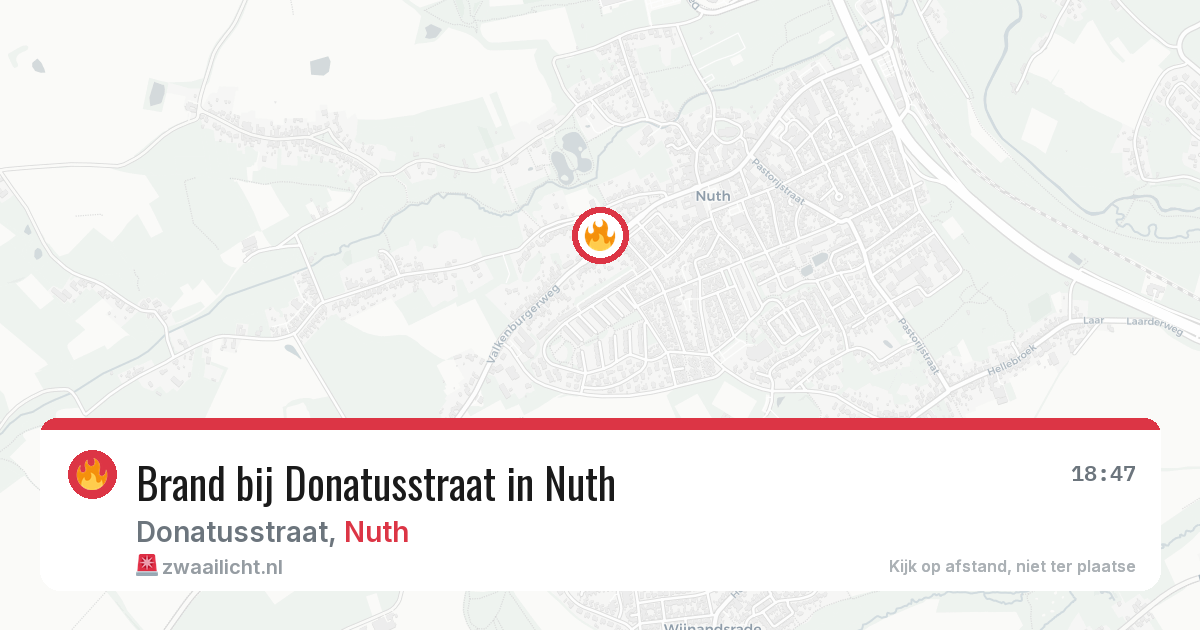 Brand bij Donatusstraat in Nuth — 31 jul 2026