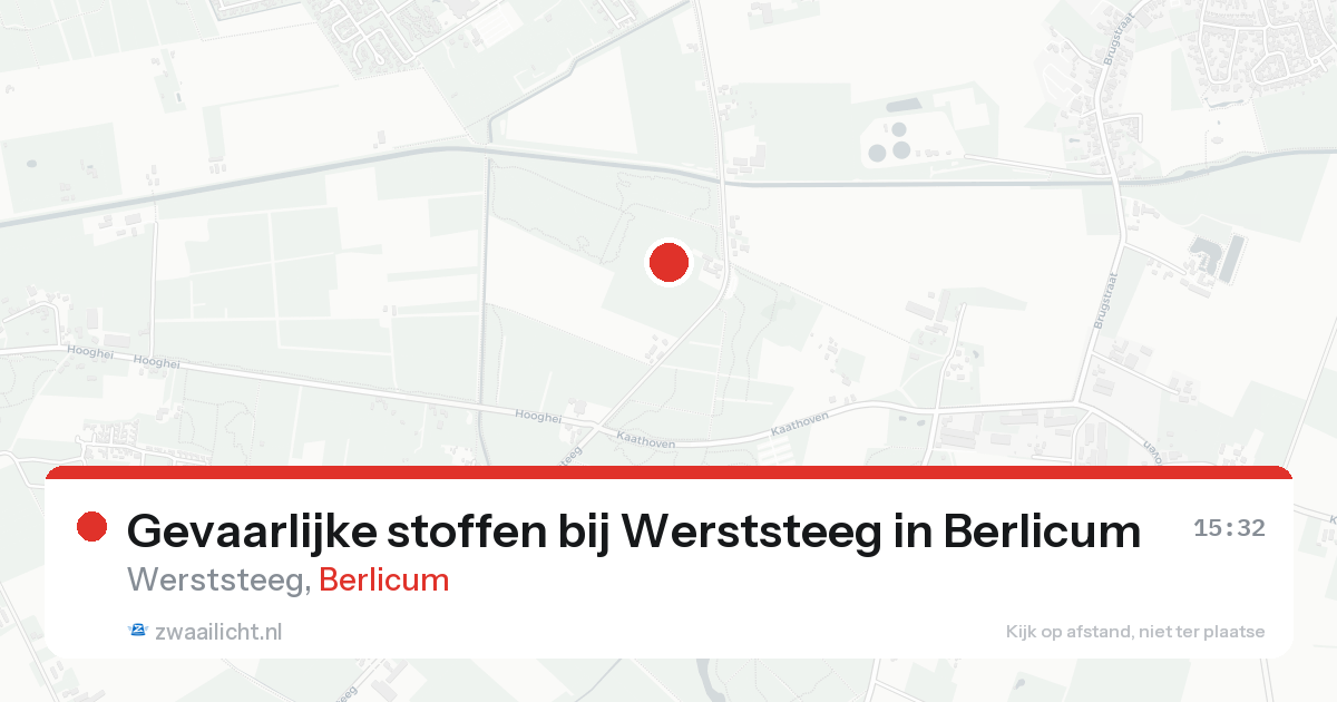Gevaarlijke stoffen bij Werststeeg in Berlicum — 7 feb 2026