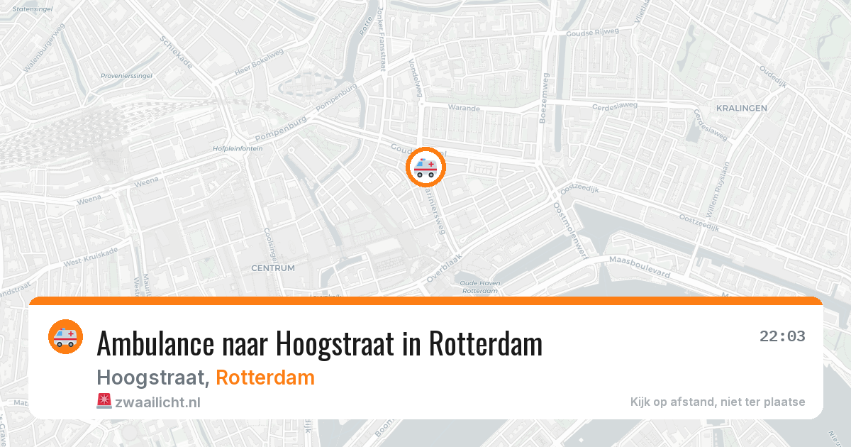 Ambulance naar Hoogstraat in Rotterdam — 13 aug 2026
