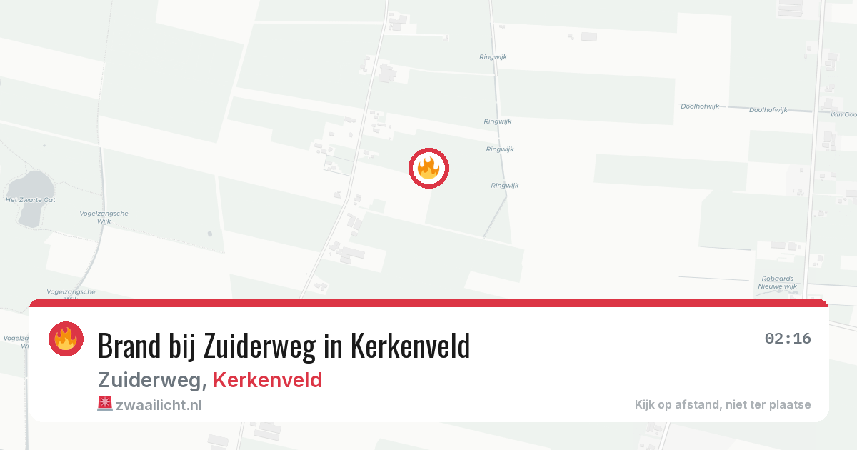 Brand bij Zuiderweg in Kerkenveld — 2 mei 2026