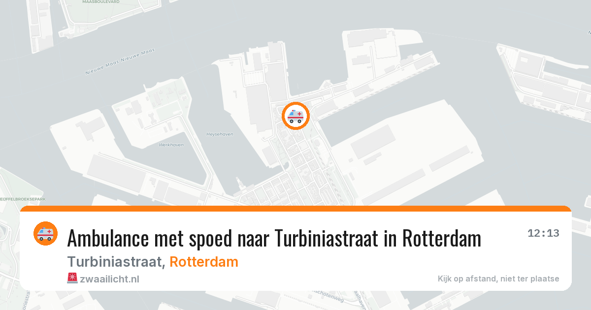 Ambulance met spoed naar Turbiniastraat in Rotterdam — 21 jun 2026