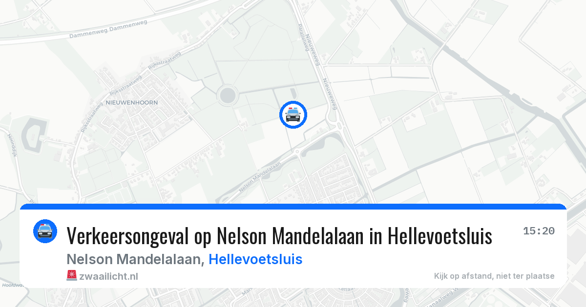 Verkeersongeval op Nelson Mandelalaan in Hellevoetsluis — 9 apr 2026