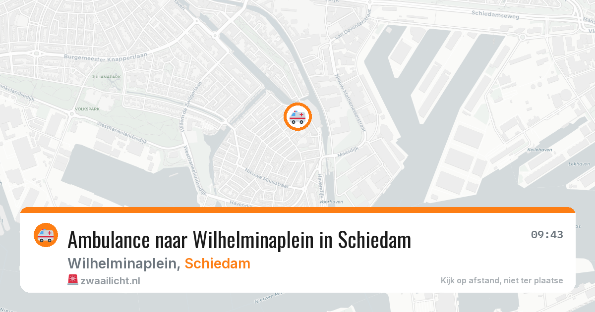 Ambulance naar Wilhelminaplein in Schiedam — 6 jun 2026