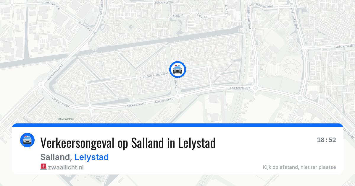 Verkeersongeval op Salland in Lelystad — 18 mei 2026