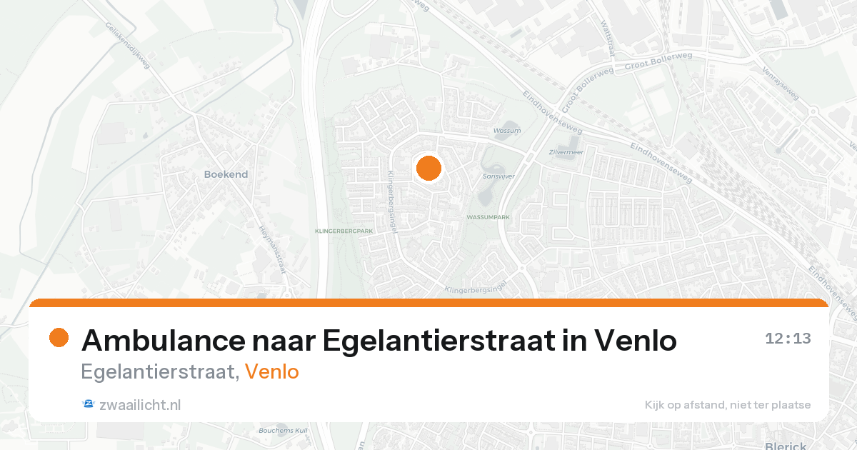 Ambulance naar Egelantierstraat in Venlo — 22 aug 2026