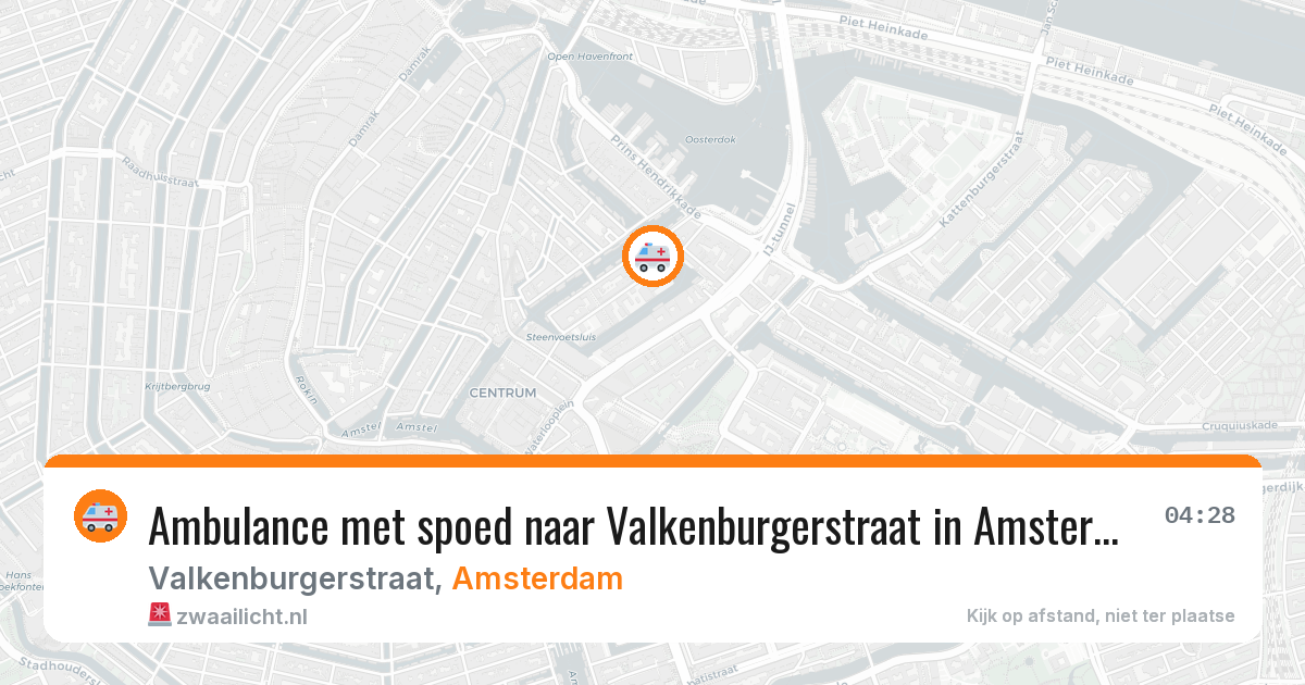 Ambulance met spoed naar Valkenburgerstraat in Amsterdam — 6 mei 2026