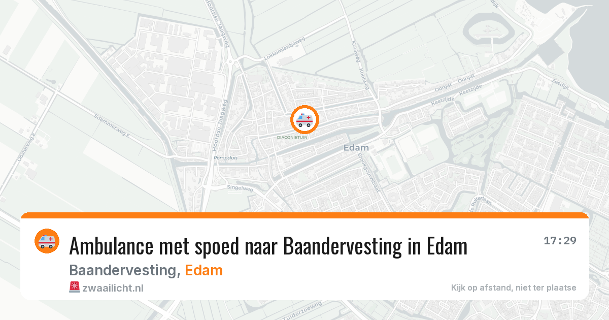 Ambulance met spoed naar Baandervesting in Edam — 7 apr 2026