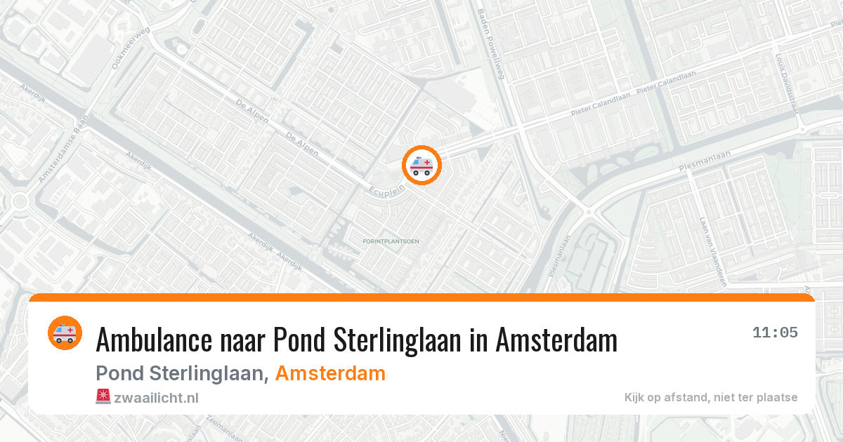 Ambulance naar Pond Sterlinglaan in Amsterdam — 21 mei 2026